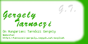 gergely tarnoczi business card