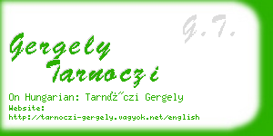 gergely tarnoczi business card